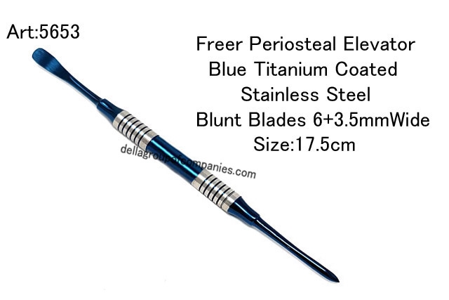 Freer Periosteal Elevator Blue Titanium Coated Stainless Steel 