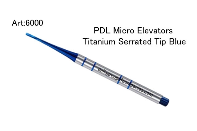 PDL Micro Elevator Titanium Serrated Tip Bule 