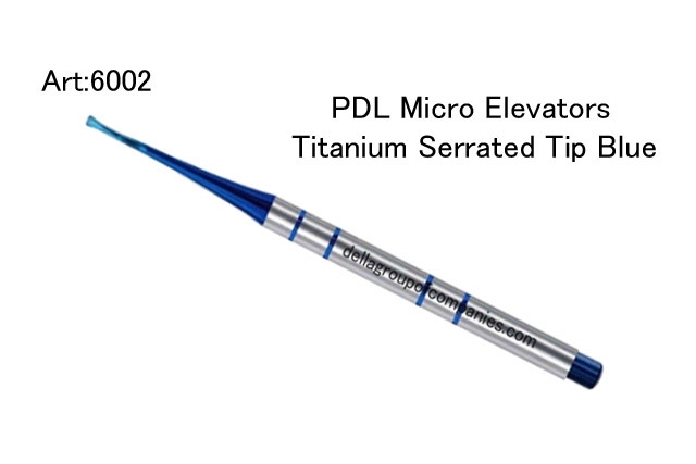 PDL Micro Elevator Titanium Serrated Tip Bule 