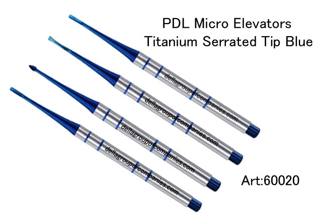 PDL Micro Elevator Titanium Serrated Tip Bule Set Of 4 Pcs