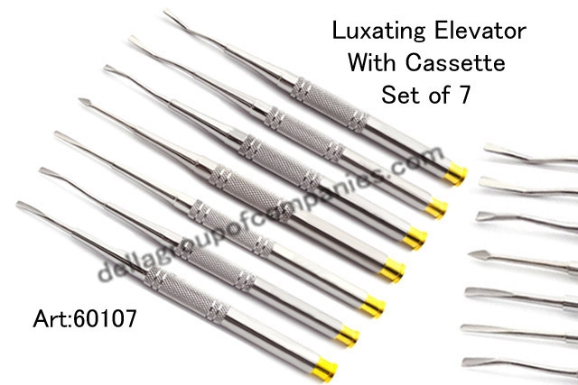 Luxating Elevator With Cassette Set Set Of 7