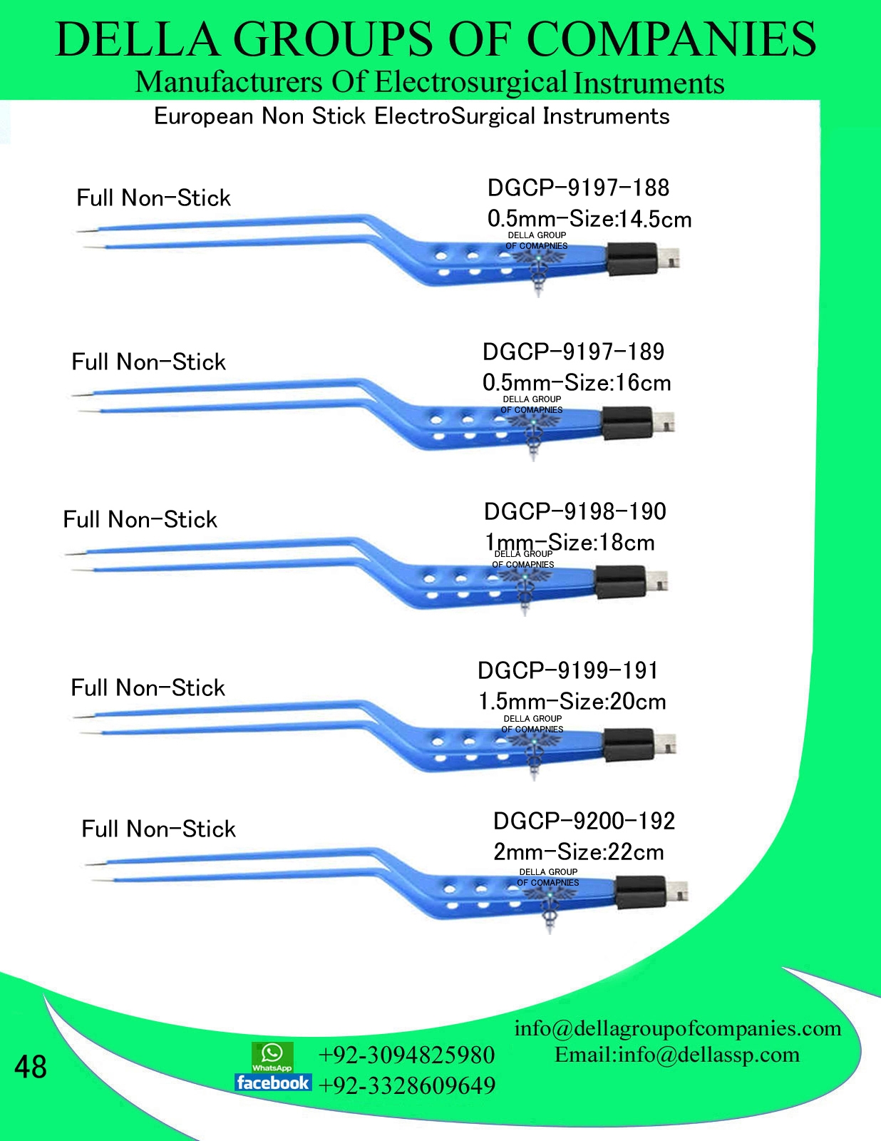 European Bayonet Non-Stick Forceps