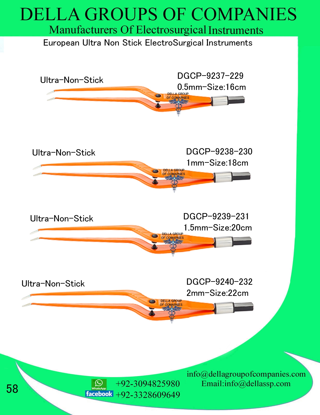 European Bayonet Ultra Non-Stick Forceps