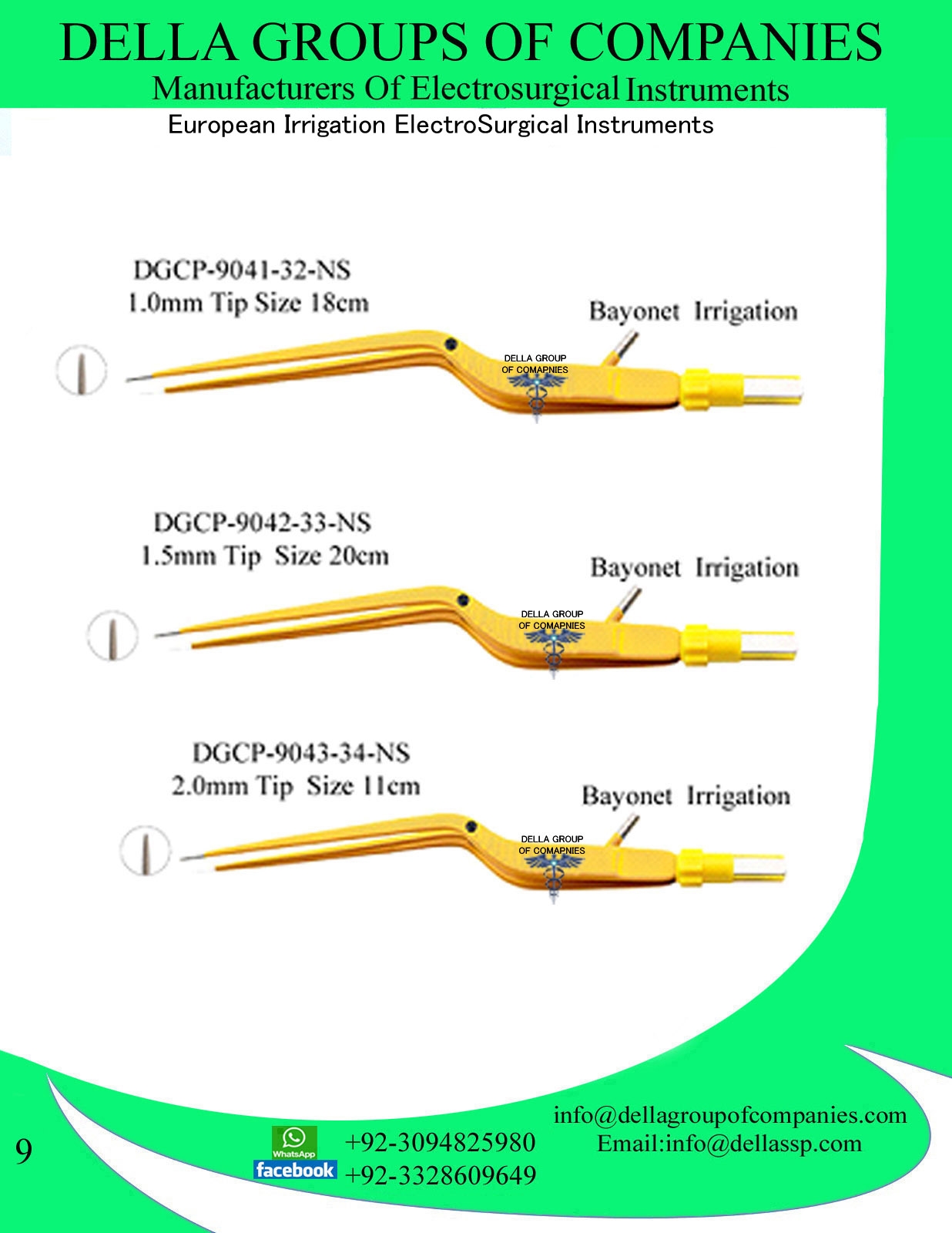 European Sliver Glide Full Non-Stick Bayonet Bipolar Forceps 