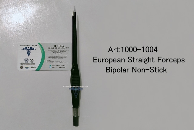 European Straight Forceps Bipolar Non-Stick