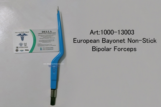 European Bayonet Non-Stick Bipolar Forceps