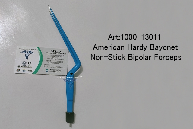 American Hardy Bayonet Non-Stick Bipolar Forceps 