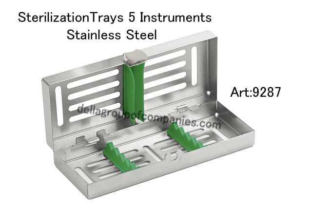 Locking Sterilization Trays 5 Instruments Stainless Steel  