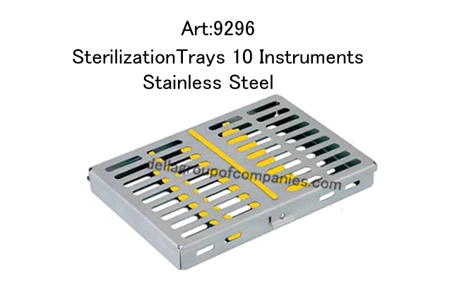 Sterilization Trays 10 Instruments Stainless Steel  