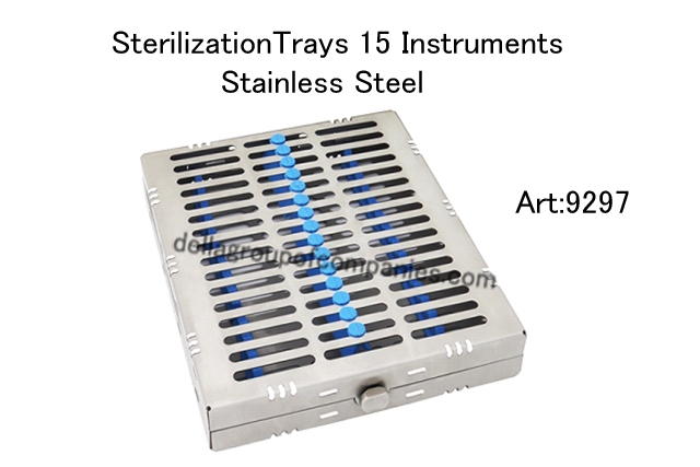 Locking Sterilization Trays 15 Instruments Stainless Steel  