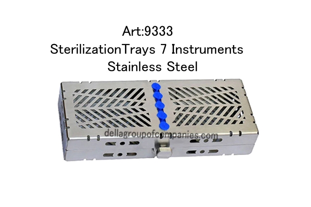 Locking Sterilization Trays 7 Instruments Stainless Steel 