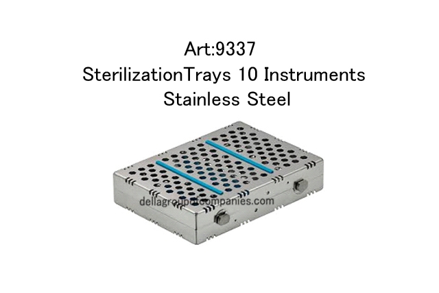Locking Sterilization Trays 10 Instruments Stainless Steel 