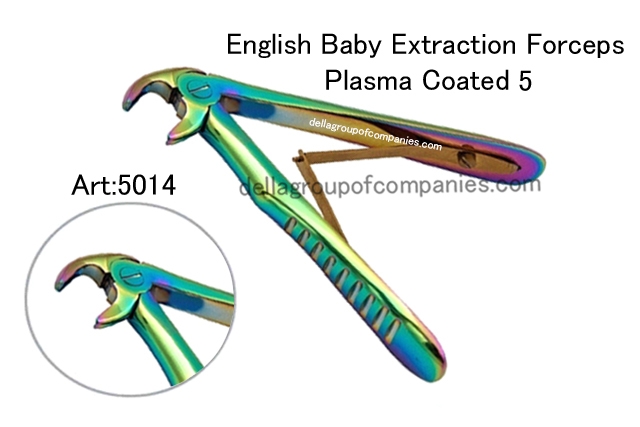 Dental English Baby Extracting Forceps Plasma Color Fig#5