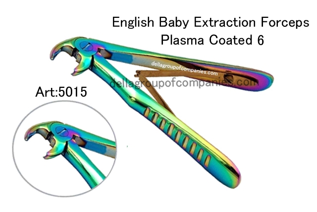 Dental English Baby Extracting Forceps Plasma Color Fig#6 
