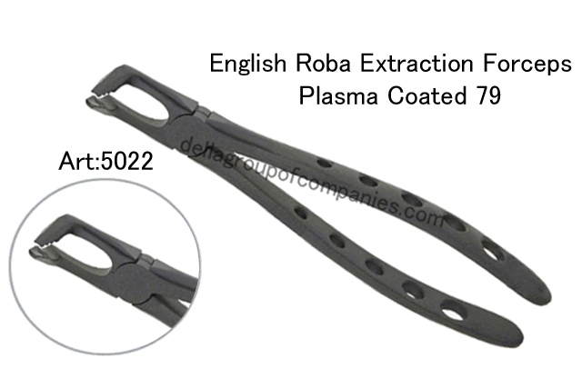 English Roba Extraction Forceps Plasma Coated