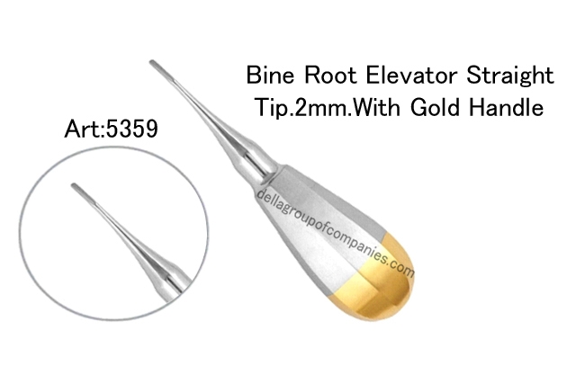 Bine Root Elevator Straight With Gold Handle 