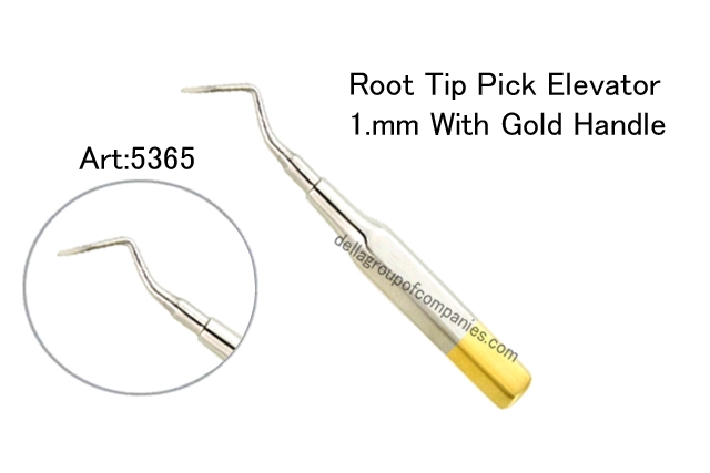 Root Tip Pick Elevator With Gold Handle 
