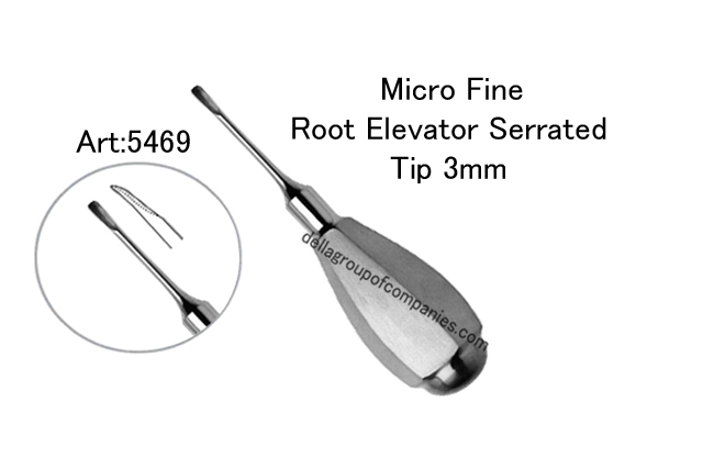 Micro Fine Root Elevator Serrated