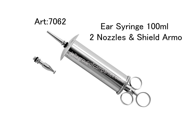 Ear Water Syringe 100Ml  2 Nozz les & Shield Armo 