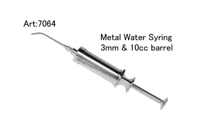 Metal Water Syringe 3mm &  10cc Barrel