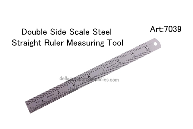 Double Side Scale Steel Straight Ruler Measuring Tool