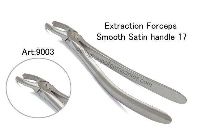 DEntal Extracting Forceps Smooth Satin Handle