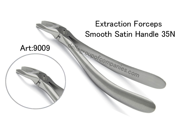 DentalExtracting Forceps Smooth Satin Handle