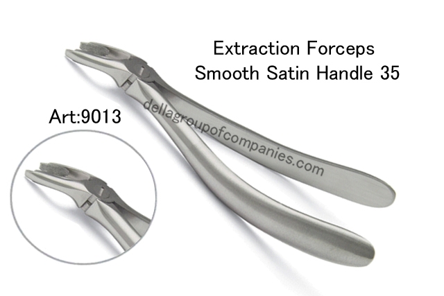 Dental Extracting Forceps Smooth Satin Handle