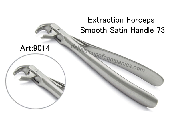 Dental Extracting Forceps Smooth Satin Handle