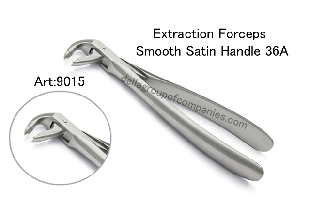 Dental Extracting Forceps Smooth Satin Handle