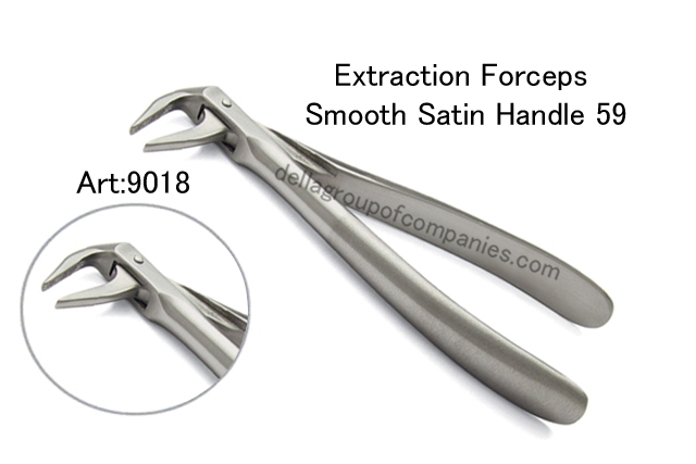 Dental Extracting Forceps Smooth Satin Handle