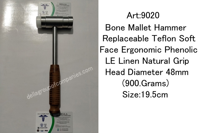 Bone Mallet Hammer  Replaceable Teflon Soft  Face 