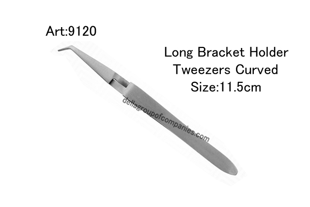 Long Brackek Holder Tweezers Curved 