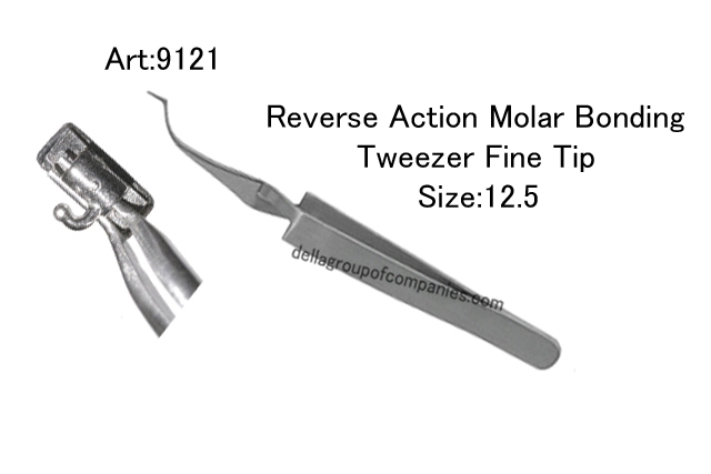 Reverse Action Molar Bonding  Tweezer Fine Tip