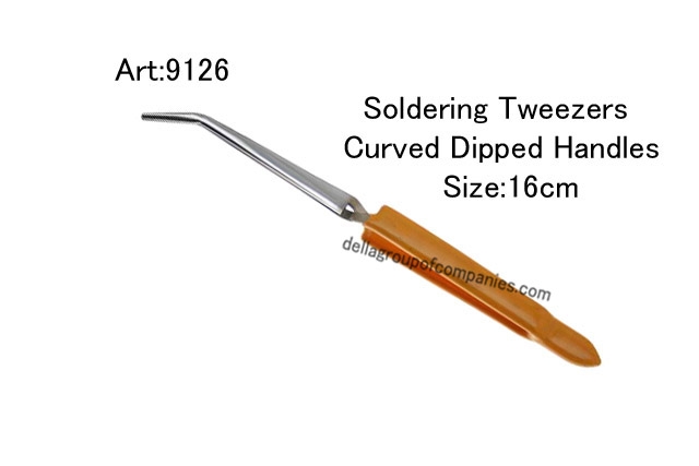 Soldering Tweezers CurvedDipped Handles     