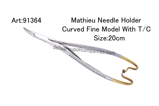 Mathieu Needle Holder Curved Fine Model With T/C 