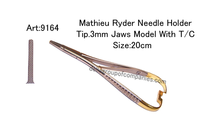 Hoesel Mathieu Ryder Needle Holder TiP.3mm Jaws Model With T/C  