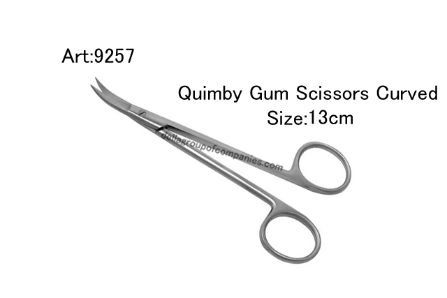Quimby Gum Scissors Curved  